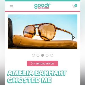 Goodr, Amelia Earhart Ghosted Me Polarized Sunglasses (unisex)